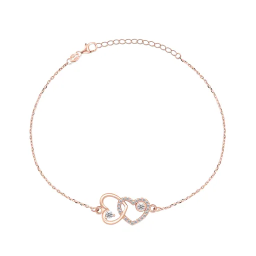 Brilio Silver Brățară romantică din bronz cu pietre de zircon BRC32R