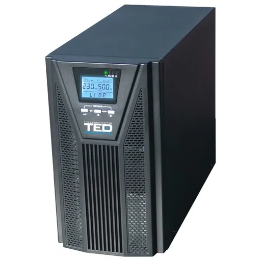 UPS 3000VA / 2700W Online dubla conversie, cu management, 6 x 9Ah, sinusoida pura, TED Electric TED003997