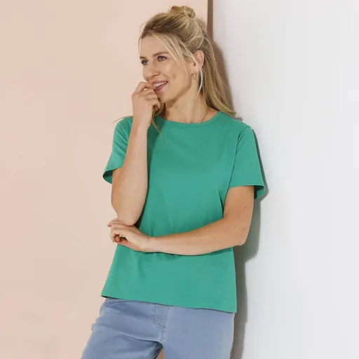 Tricou de culoare solidă cu mâneci scurte