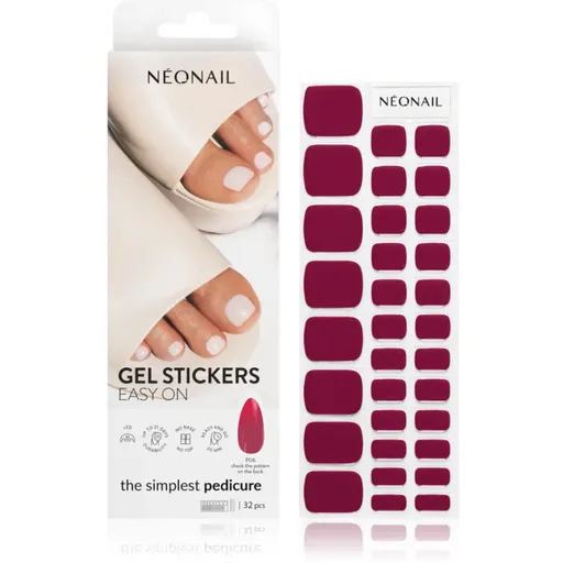 NEONAIL Easy On Gel Stickers folii autocolante pentru unghii cu utilizarea lămpii UV/LED culoare P06 32 buc