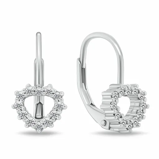 Brilio Silver Cercei din argint pentru fete Inimioară cu zirconi cubici EA1235W