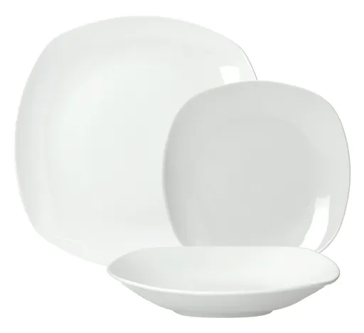 Serviciu de masa 18 piese Splendor, Tognana Porcellane, portelan, alb