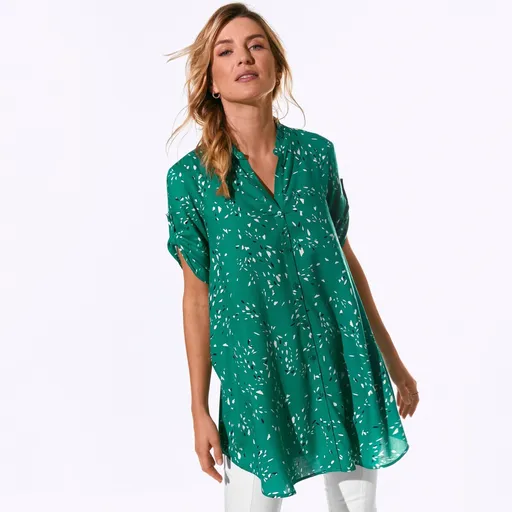 Tunică cu macrameu și decolteu tunică