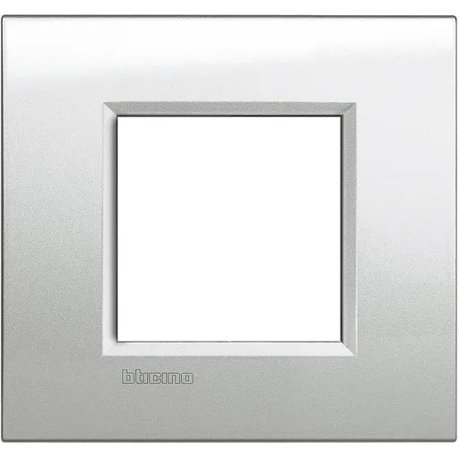 Rama ornament 2 module Bticino Living Light LNA4802GL, moonlight silver