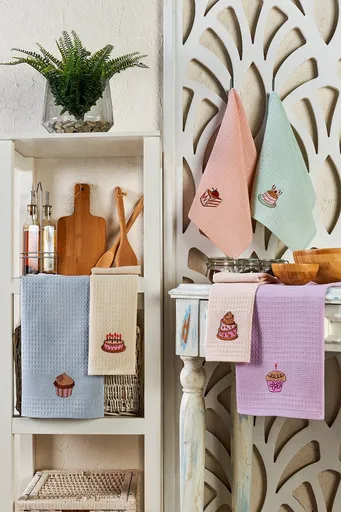 Set prosoape de bucatarie, L'essentiel Maison, Cake, Multicolor