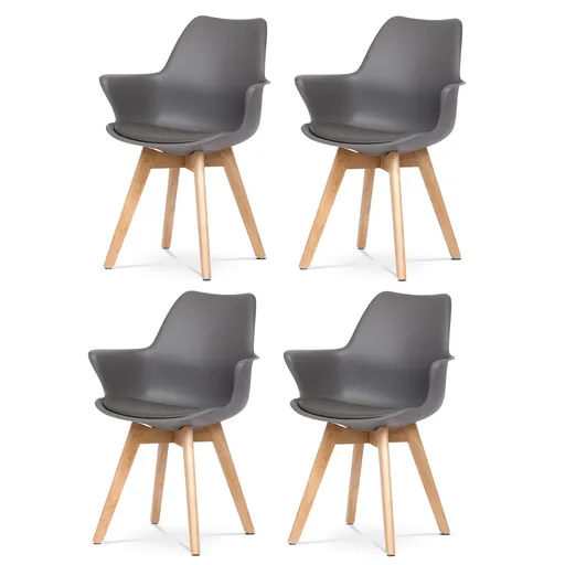 Set de scaune de sufragerie CT-771 GREY, 4 buc., gri