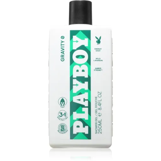 Playboy Gravity 0 gel de duș 3 in 1 pentru bărbați 250 ml