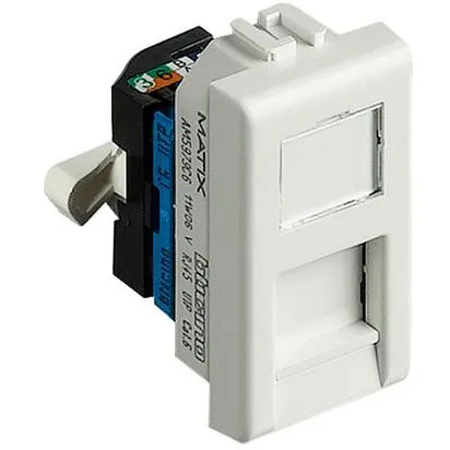 Priza date RJ45 UTP CAT6 1 modul Matix Bticino AM5979C6, alb