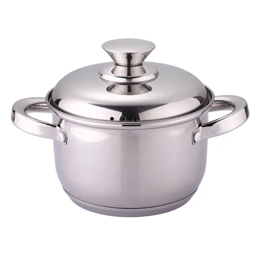 Oala cu capac din inox Rosberg R51210L20S, 20 cm, 3.4 L, Inductie, Inox