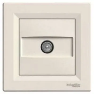 Priza tv de capat Schneider Asfora EPH3200123, crem