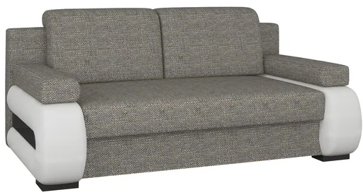 Canapea extensibila 3 locuri ELTAP, Laura, 202x79x84 cm, lemn/poliester, bej/alb