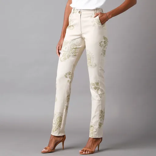 Pantaloni chino cu imprimeu paisley