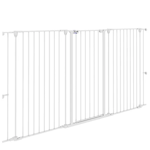 PawHut Poartă câini cu închidere dublă, barieră medie | Aosom Romania