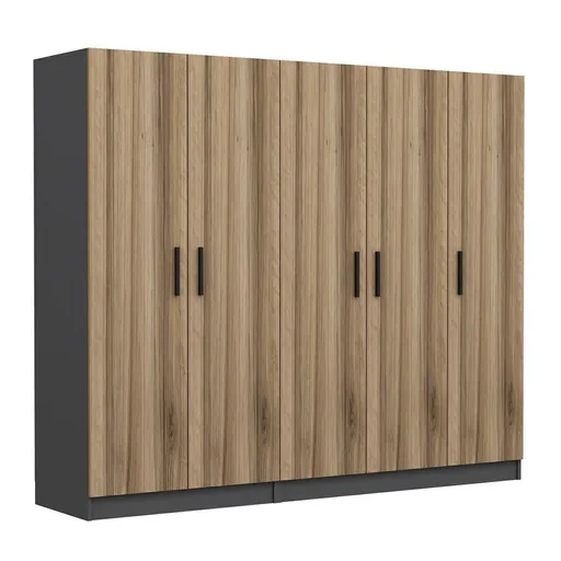 Dulap pentru haine, Hanah Home, Kale, 225x190x52 cm, Dore