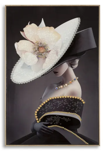 Mauro Ferretti Pictura Pe Pânza Lacuita Pălăria Wien -B- Cu Cadru cm 62X4X92 | Aosom Romania