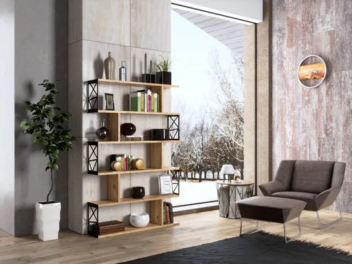 Corp biblioteca, Hanah Home, FRN-12032, 90x138x20 cm, Maro