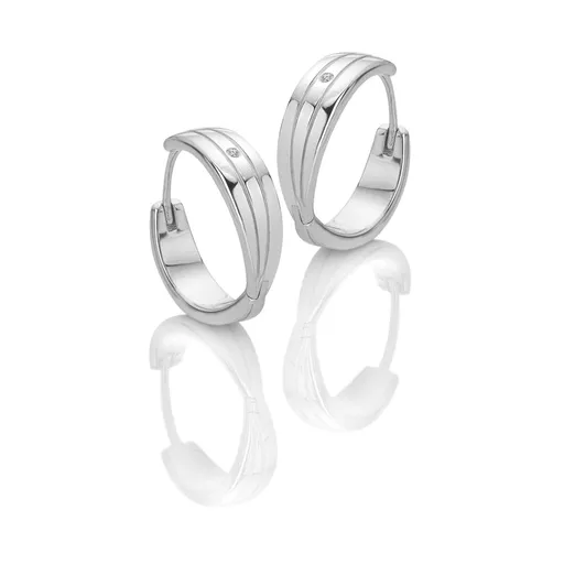 Hot Diamonds Cercei rotunzi de lux din argint cu diamante Trio DE840