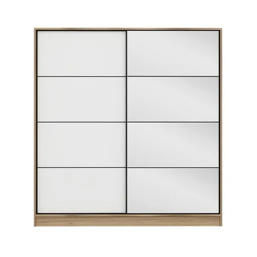 Dulap pentru haine, Hanah Home, Kale, 180x190x52 cm, Dore / Alb