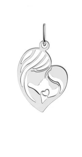 JVD Pandantiv din argint in formă de inimă Mamă și fiică SVLP0893XH20000
