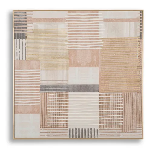 Tablou decorativ Lines With Frame -B, Mauro Ferretti, 60x60 cm, canvas/lemn de pin/plastic, multicolor