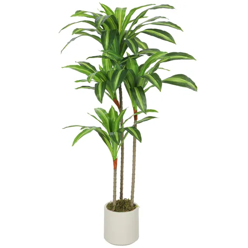 HOMCOM Arbore artificial Dracaena 120 cm cu ramuri flexibile - Verde | Aosom Romania