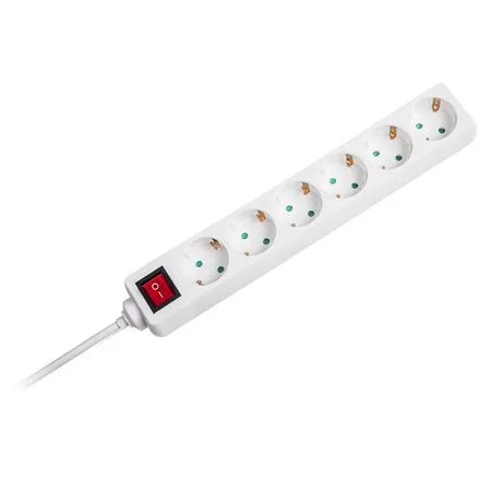 Prelungitor 6 cai cu intrerupator 1.5M( 3G1.5MM2) alb V-TAC SKU-8768