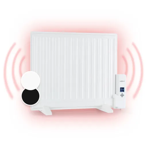 OneConcept Wallander, radiator pe ulei, 600 W, termostat, încălzitor de ulei, ultra-plat, alb