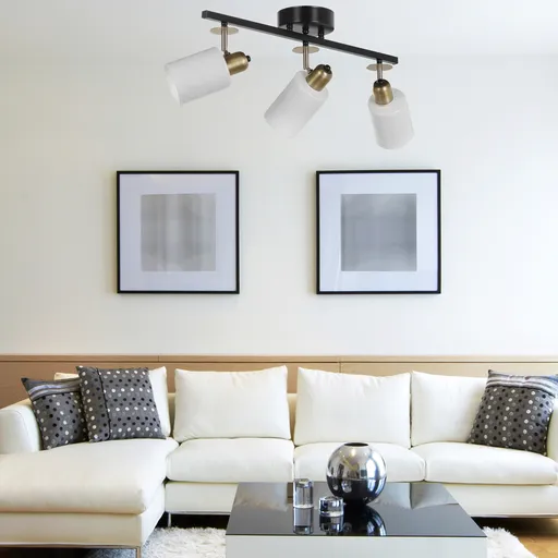 Lustra, Opviq, 534LUN3762, Alb/Negru