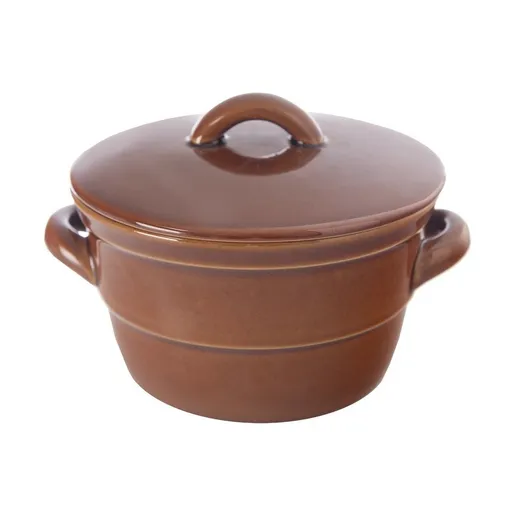 Orion Oală ceramică pentru untură cu capac, 0,7 l, 0,7 l