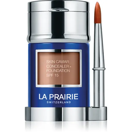 La Prairie Skin Caviar Concealer Foundation make-up si corector SPF 15 culoare N-30 Satin Nude 30 ml
