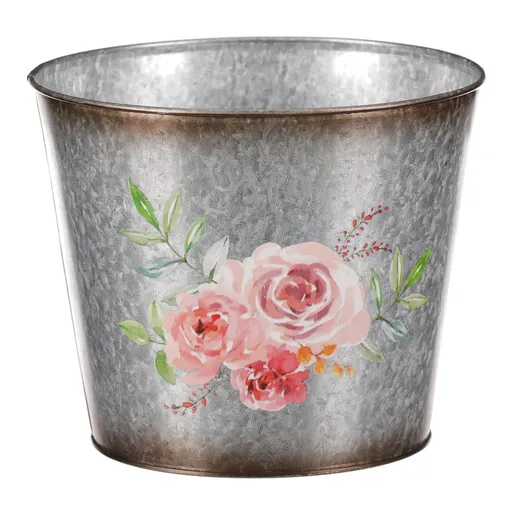 Mască de ghiveci Trandafiri, 18 x 15 x 18 cm, metal