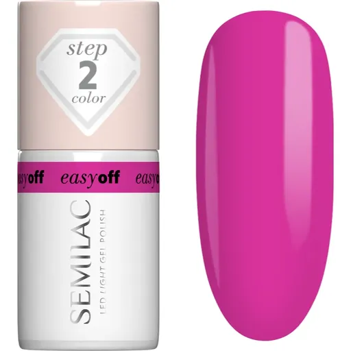 Semilac Easy Off Step 2 unghii cu gel folosind UV / lampă cu LED culoare Magenta Crush 7 ml