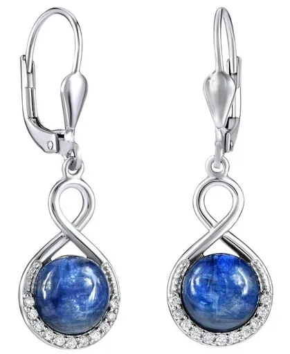 Silvego Cercei din argint cu disten natural JST14710KE