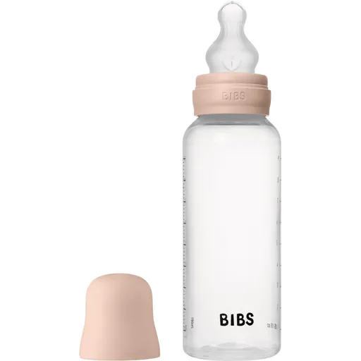 BIBS Anti-Colic Baby Bottle Silicone biberon anticolici cu suzetă din silicon Blush 270 ml