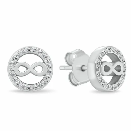 Brilio Silver Cercei din argint Infinit cu zirconii EA1241W