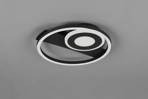 Plafoniera Horus, RL, 32x30.5x5 cm, 22W, 1x SMD, metal, negru mat/alb