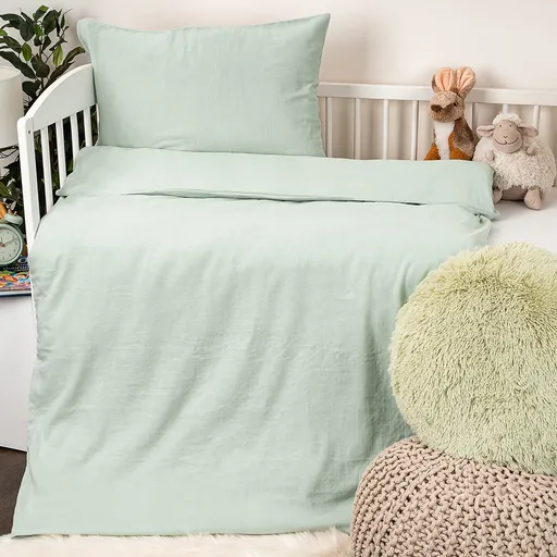 Lenjerie de pătuț din muselină pentru copii 4Home Teal , 100 x 135 cm, 40 x 60 cm, verde