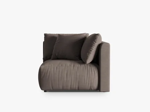 Modul pentru canapea, 1 loc, Chris-259, Micadoni Home, 100x100x80 cm, tesatura structurata chenille, bej sand