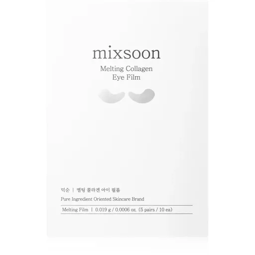 mixsoon Melting Collagen Eye Film mască textilă iluminatoare zona ochilor 5x2 buc