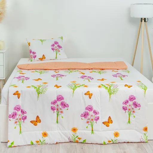 Stanex CLASSIC set de vară Primăvara portocaliu,140 x 200 cm, 40 x 60 cm