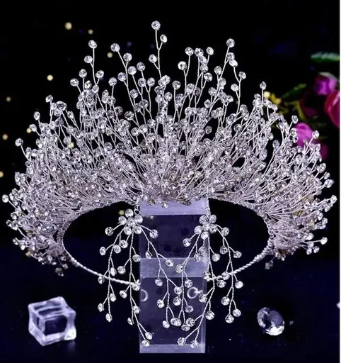 Diadema de Par si Cercei Glam Silver - 11973282