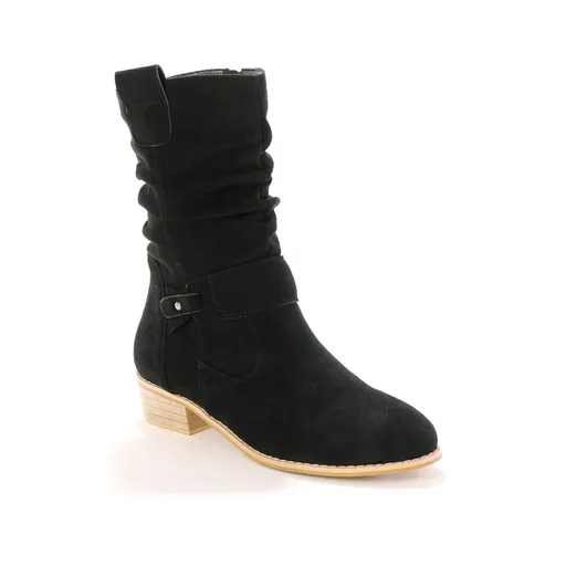 Ghete până la jumătatea gambei cu pliuri