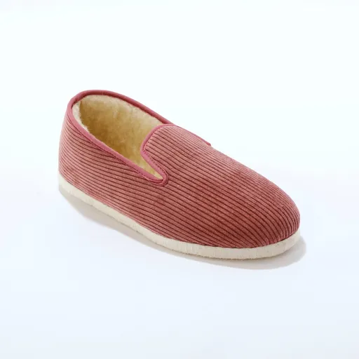 Papuci de catifea cu lână