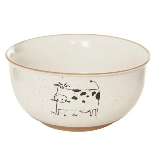 Castron din ceramică Orion FERMĂ cow,  13,5 cm