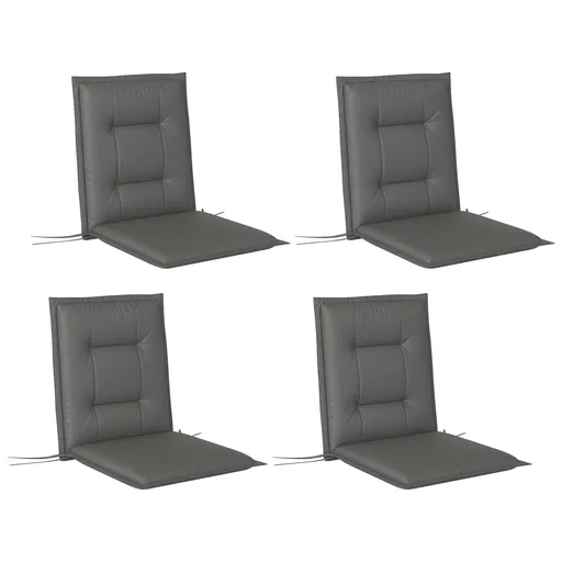 Outsunny Set de 4 perne de șezut 108 x 50 x 5 cm, perne pentru scaune cu curele, pentru interior și exterior, Hellgrau | Aosom Romania