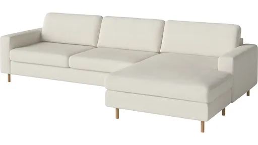 Canapea Scandinavia 3½ locuri cu șezlong - real, fildeș - Bolia