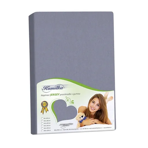 Cearceaf frotir Kamilka, gri-albastru , albastru, 100 x 200 cm