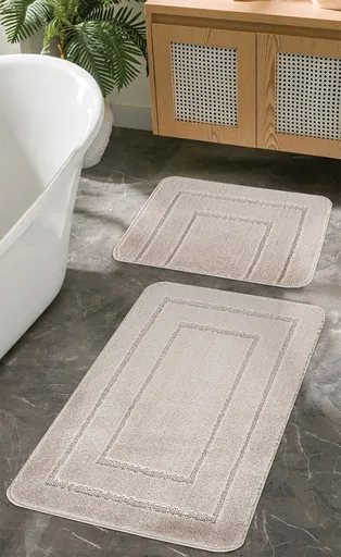 Set covorase de baie, L'essentiel Maison, Cerceve, Bej