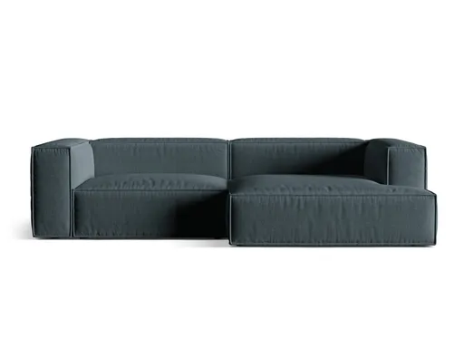 Coltar modular dreapta 4 locuri, Nuria-215, Micadoni Home, 292x147x72 cm, tesatura structurata chenille, petrol inchis