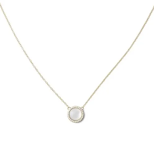 Daniel Wellington Colier frumos placat cu aur cu sidef și cristale Audrey DW00401441